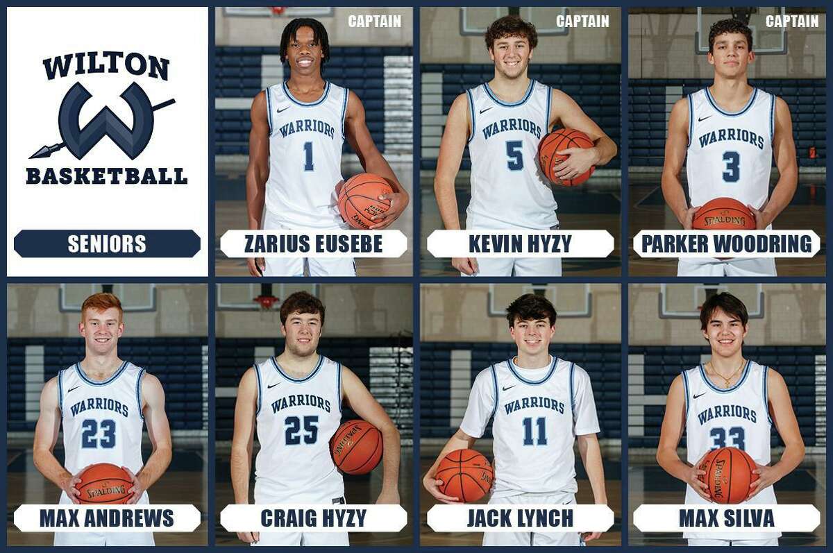 The Wilton High School boys varsity basketball team will celebrate its senior players on senior night on Monday, Feb .14, at the Wilton High School Zeoli Field House, with Feb. 14, also being the Valentine’s Day holiday. The ceremony will begin around 5:45 p.m. with game tip off at 6:15 p.m. against the Fairfield Ludlowe High School Falcons, and the Wilton boys varsity basketball seniors being: Captain Zarius Eusebe, Captain Kevin Hyzy, Captain Parker Woodring, Max Andrews, Craig Hyzy, Jack Lynch, Max Silva. Craig Hyzy, Jack Lynch, and Max Silva.