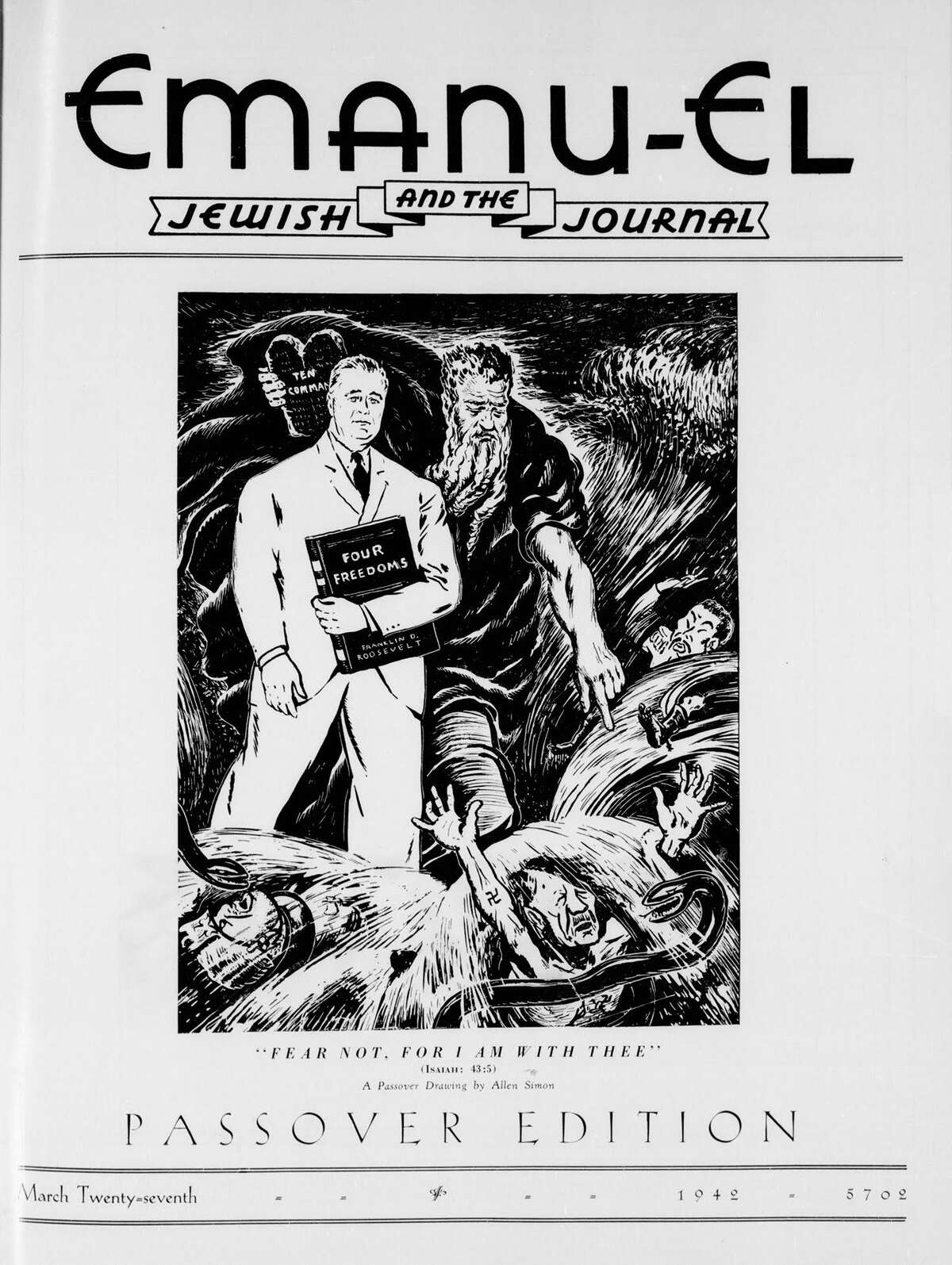 The 1942 cover of Emanu-el, which is now known as The Jewish News of Northern California, is among the publication’s full archive that was recently digitally uploaded for free public viewing.