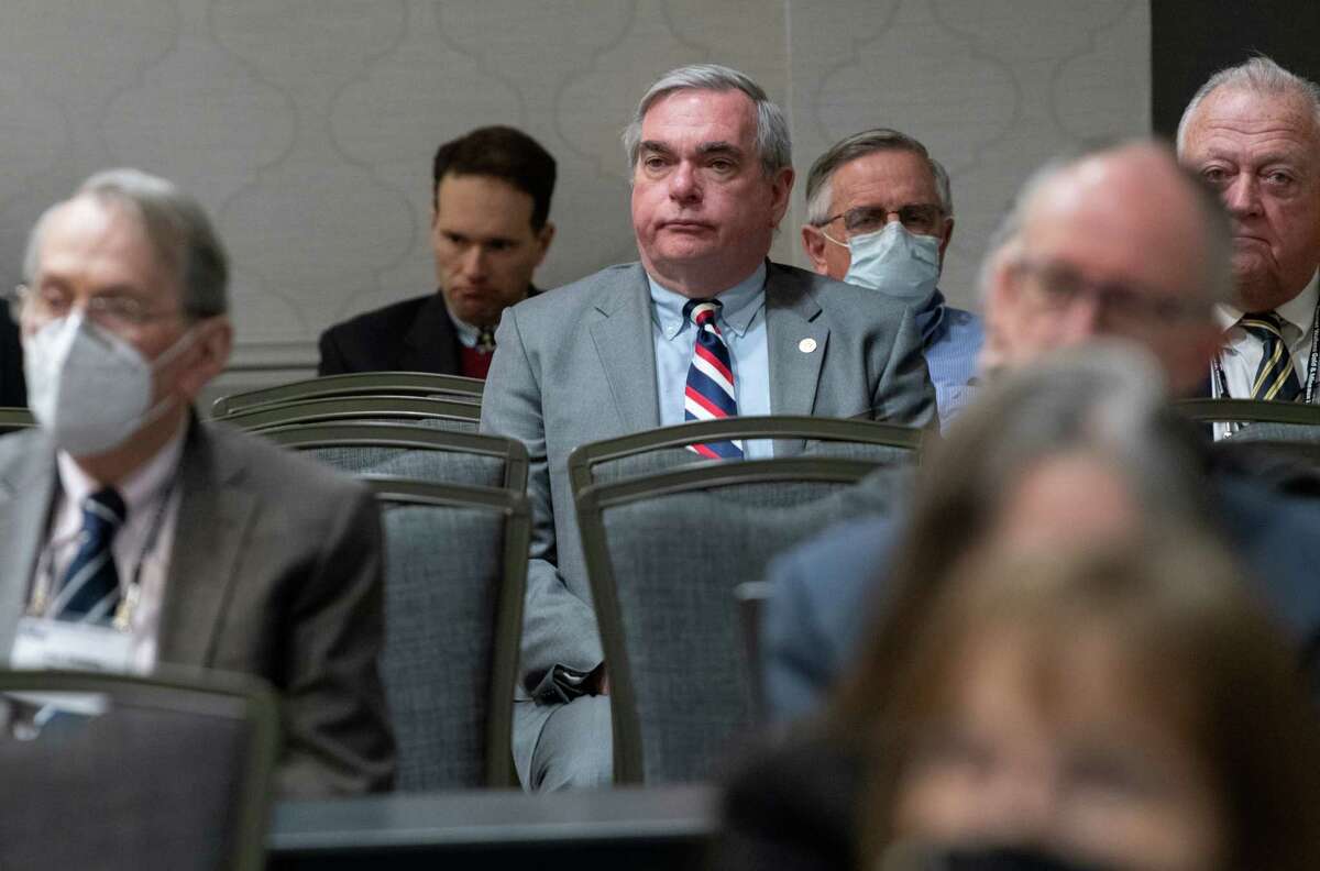 Schenectady Mayor Gary McCarthy is seen during the NY Conference of Mayors at the Marriott on Monday, Feb. 14, 2022 in Colonie. McCarthy was facing controversy over an Instagram post on his mayoral account.
