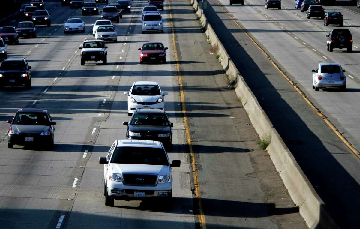 Commuters drive on a the stretch of Interstate 580 between Oakland and Interstate 680 on June 18, 2012.