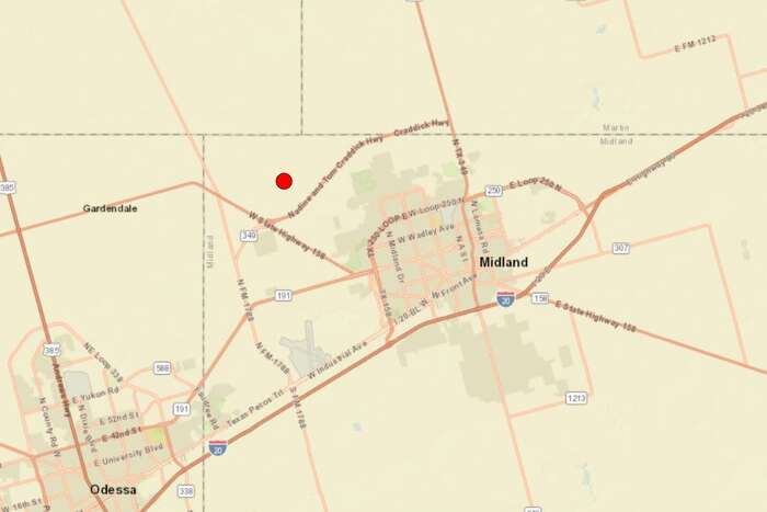 Midland County Road Map Quake Rattles Nw Midland County