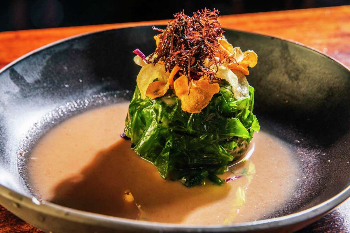 Pucquio's Mosaico Cebichero is a kind of seafood tower with slices of redfish and trout making up the base.
