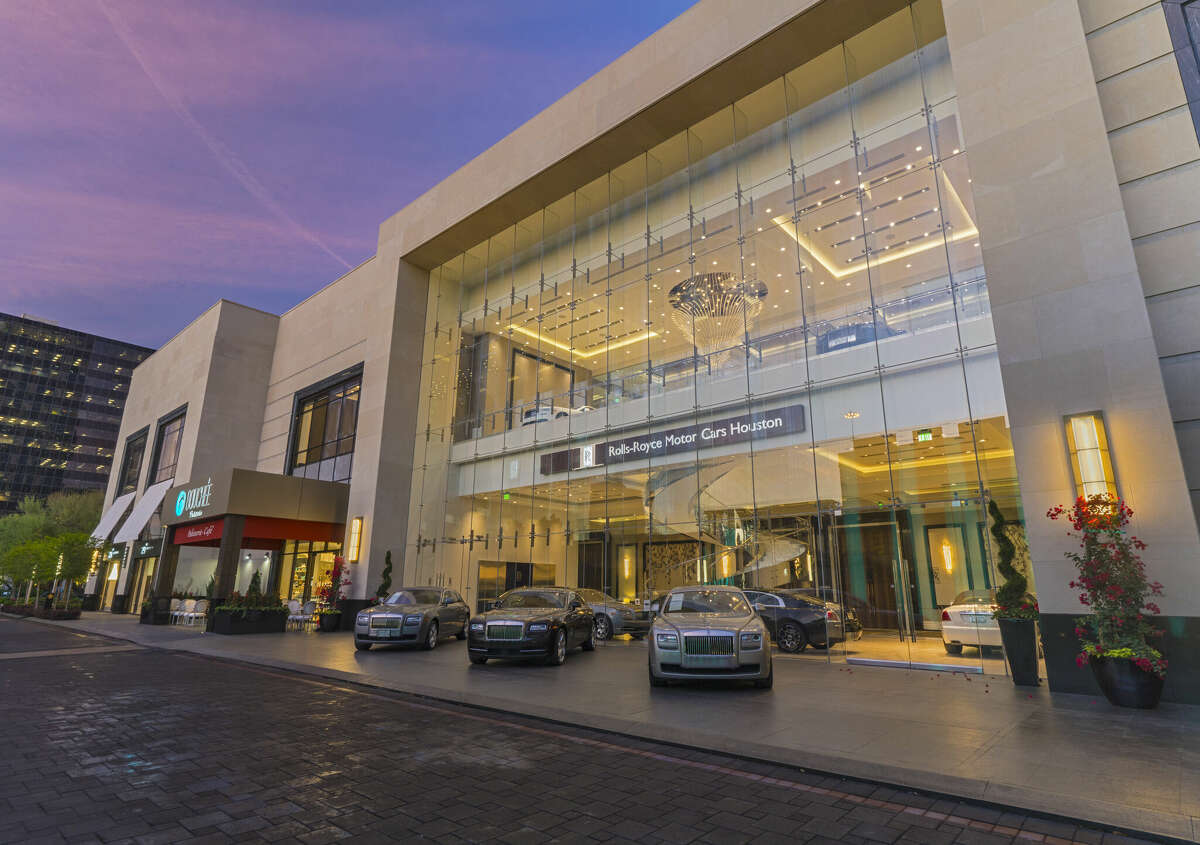 The two story Rolls-Royce showroom at The Post Oak Hotel at Uptown Houston.