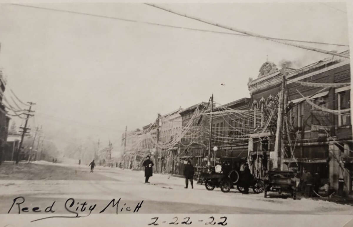 Pictured is downtown Reed City during the Feb. 22, 1922, ice storm. 