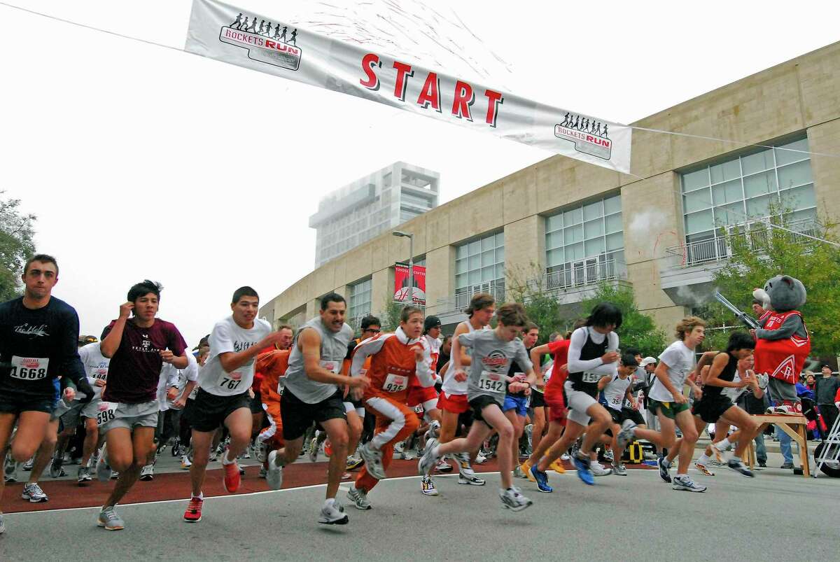 Celebrate the 20th Anniversary Rockets Run at Toyota Center this Saturday.