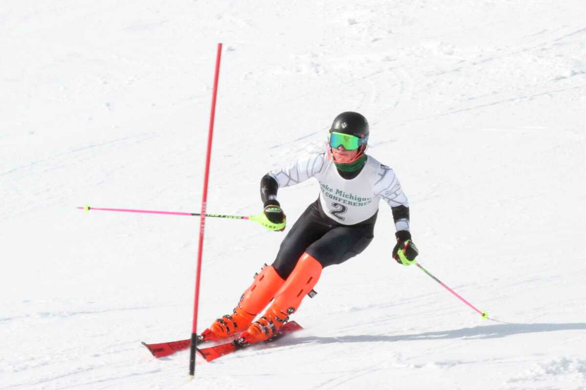 Kylar Thomas was the fastest down the hill during the first slalom run in 2021. 