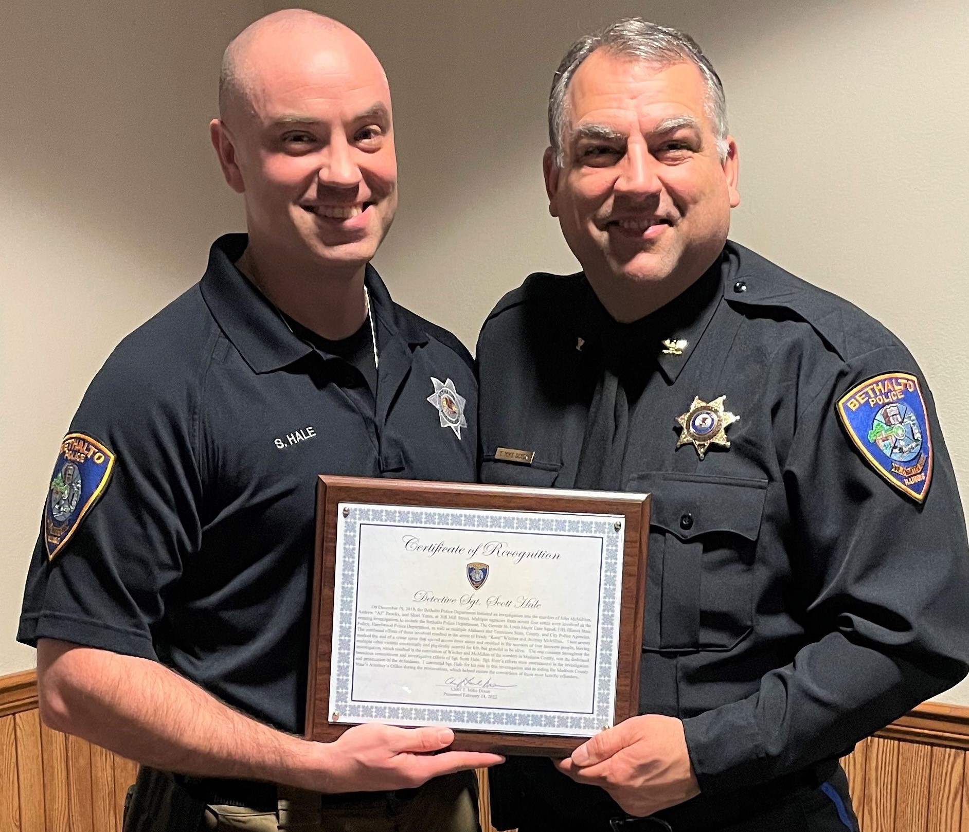 Bethalto Police honored, promoted