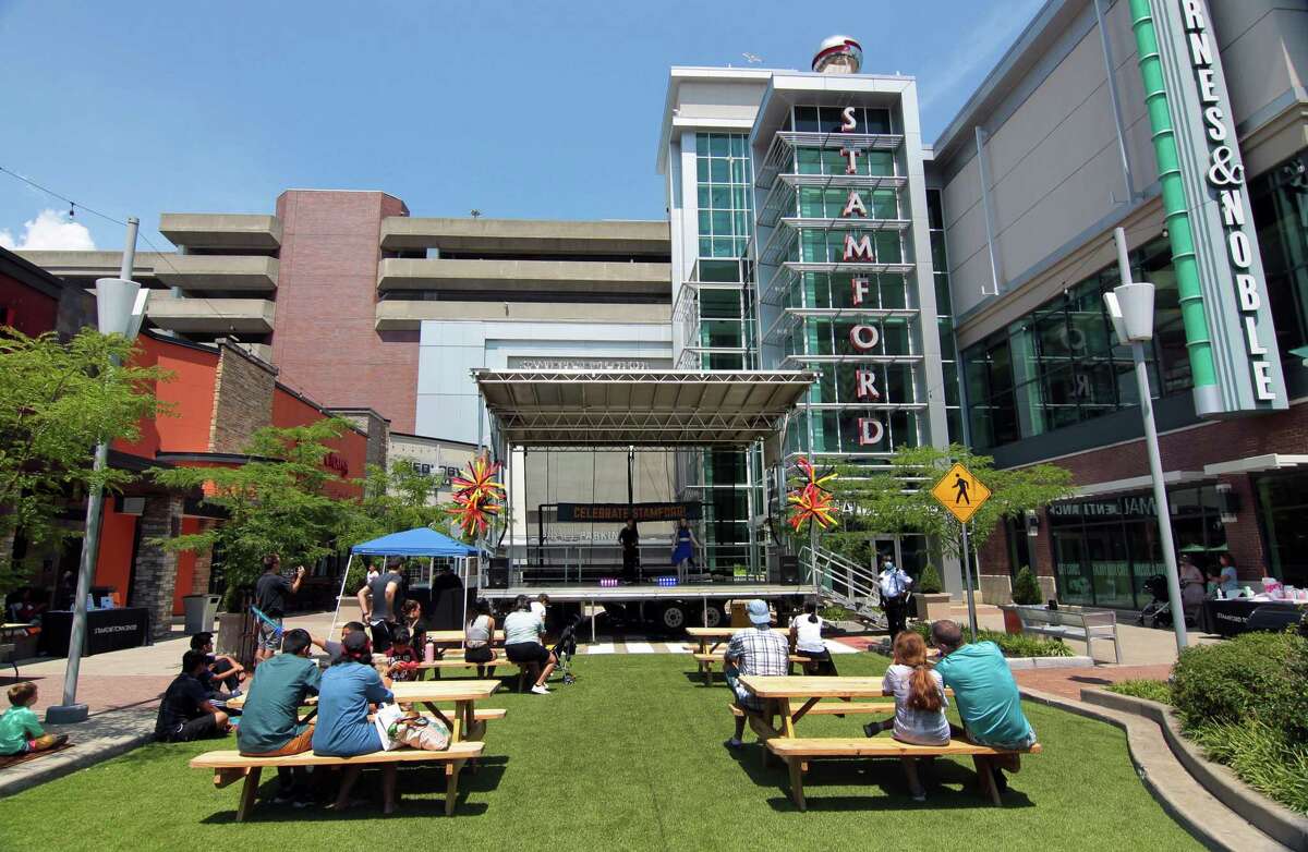 Stamford Town Center holds the first “Block Party: A Celebration of Culture and Community” event at Restaurant Plaza at Stamford Town Center in July 2021.
