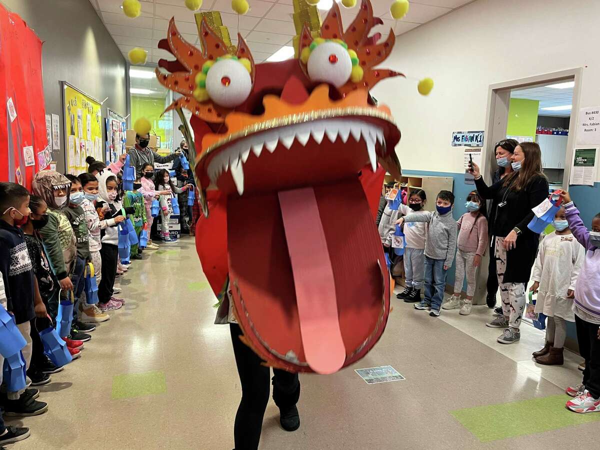 Jefferson Elementary School celebrated the end of the Chinese New Year with a dragon parade on Feb. 15, 2022.