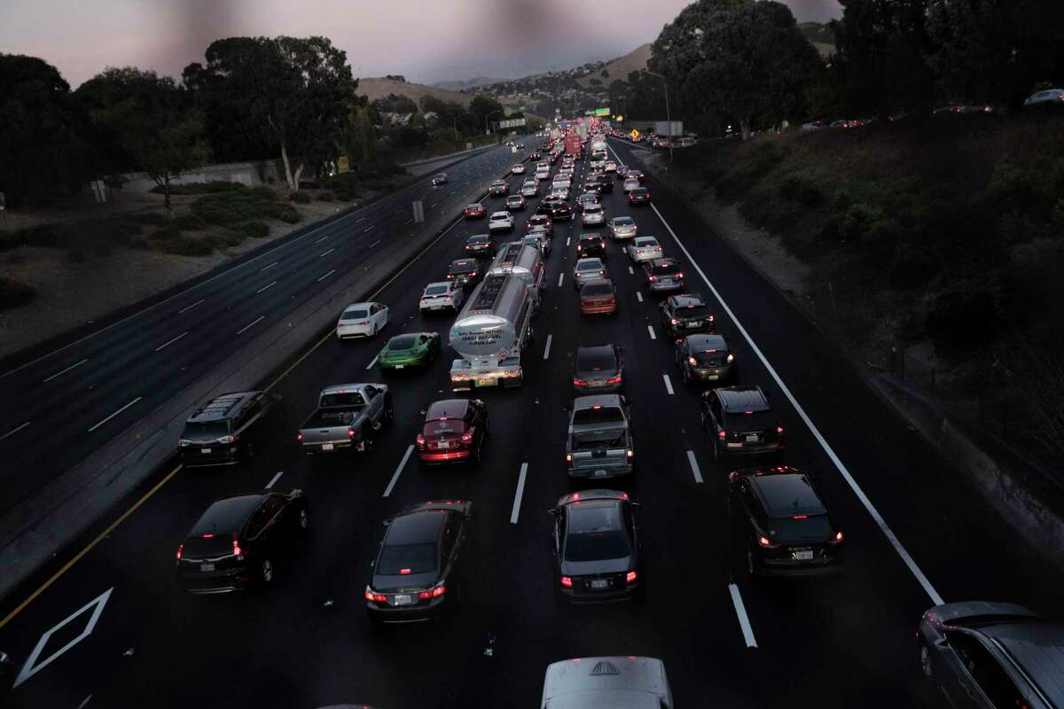 Traffic is gridlocked near Appian Way in Pinole on Interstate 80. A Metropolitan Transportation Commission study suggests freeway tolls as way to mitigate traffic congestion in the Bay Area.