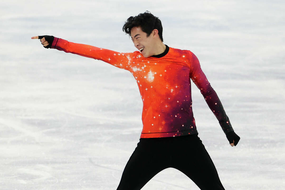 BEIJING, CHINA - FEBRUARY 10: Nathan Chen of USA during the Men Single Skating Free Skating on day six of the Beijing 2022 Winter Olympic Games at Capital Indoor Stadium on February 10, 2022 in Beijing, China. (Photo by Jean Catuffe/Getty Images)