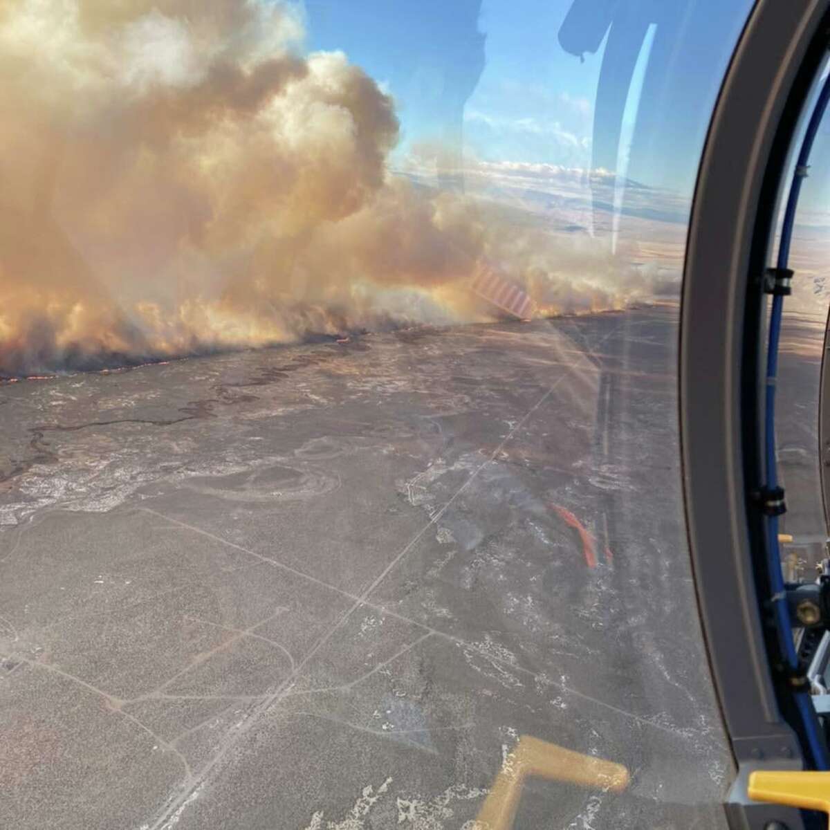 The Airport Fire in Owens Valley had grown to 1,500 acres in size within a few hours of sparking Wednesday.