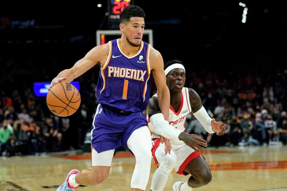 Devin Booker and the Suns look to make it 4-0 against the Rockets this season when they visit Toyota Center on Wednesday night.