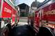 Stamford fire trucks. A driver and a firefighter were taken to the hospital early Sunday after a car crashed into a Stamford firetruck on the Merritt Parkway, a fire official said.