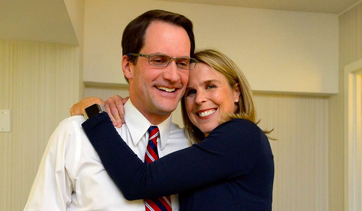 Congressman Jim Himes, D-Conn, with his wife, Mary.