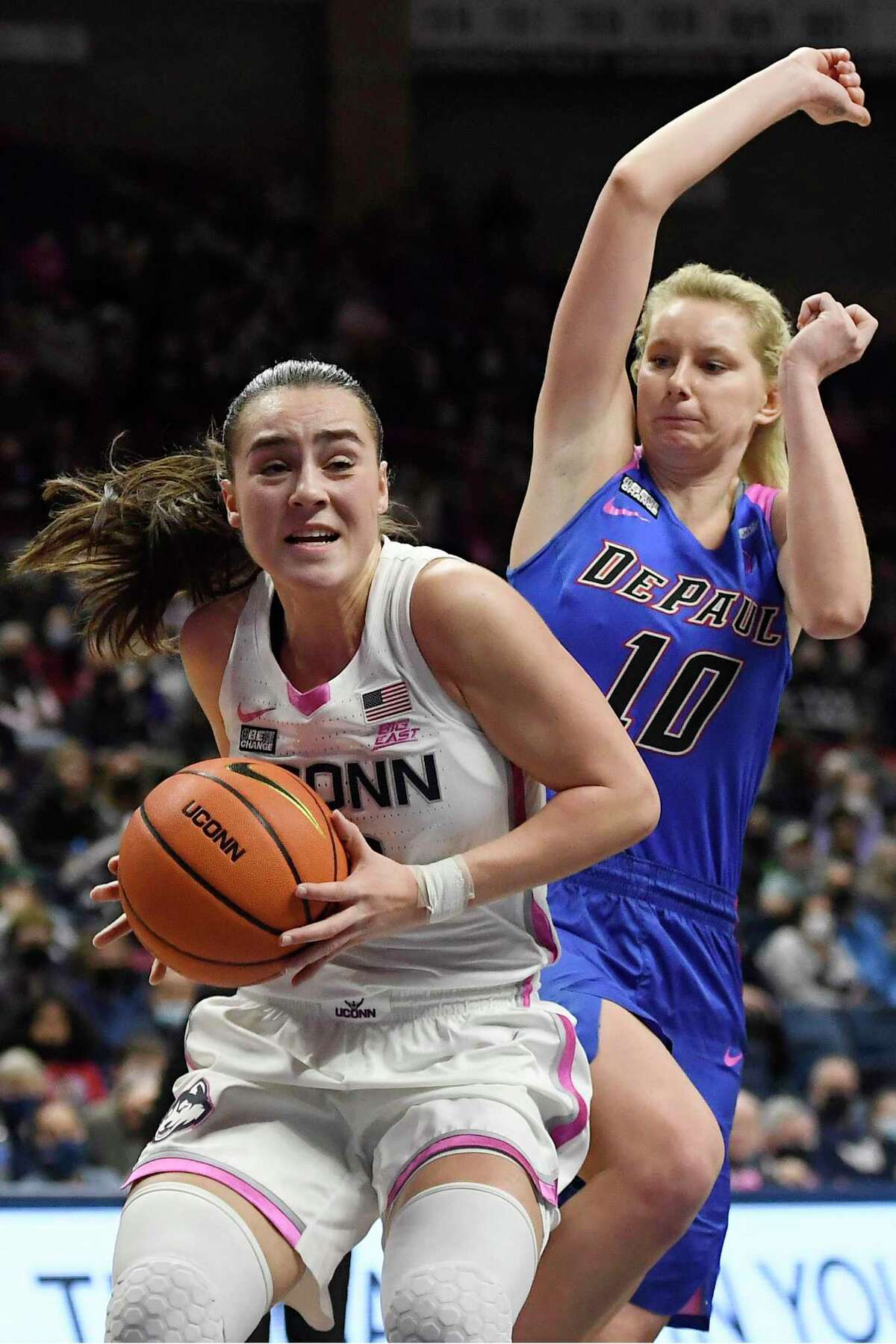 A star for UConn on defense, Nika Mühl is working on her offense