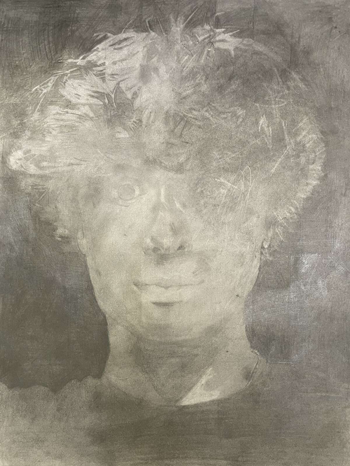 Emmerson Farmer won an honorable mention for a self portrait "shadow," which was entered into the 2022 West Central Michigan Regional Scholastic Art & Writing Competition.