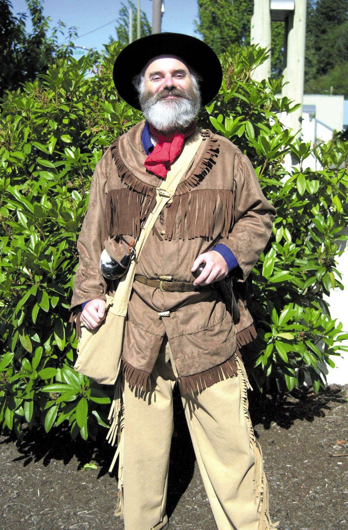 Al LePage, executive director of the National Coast Trail Association, dresses as explorer Jedediah Smith in 2000 in Coos Bay, Ore.
