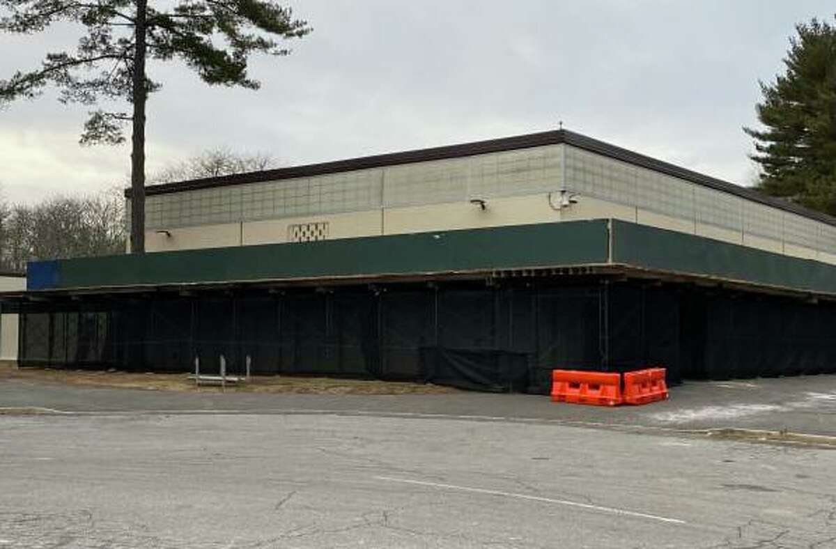 Netting is in place outside Central Middle School to protect the area after the school was closed earlier this month.