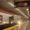 A BART train pulls into Powell Street station in San Francisco, Calif., on Feb. 15, 2022.