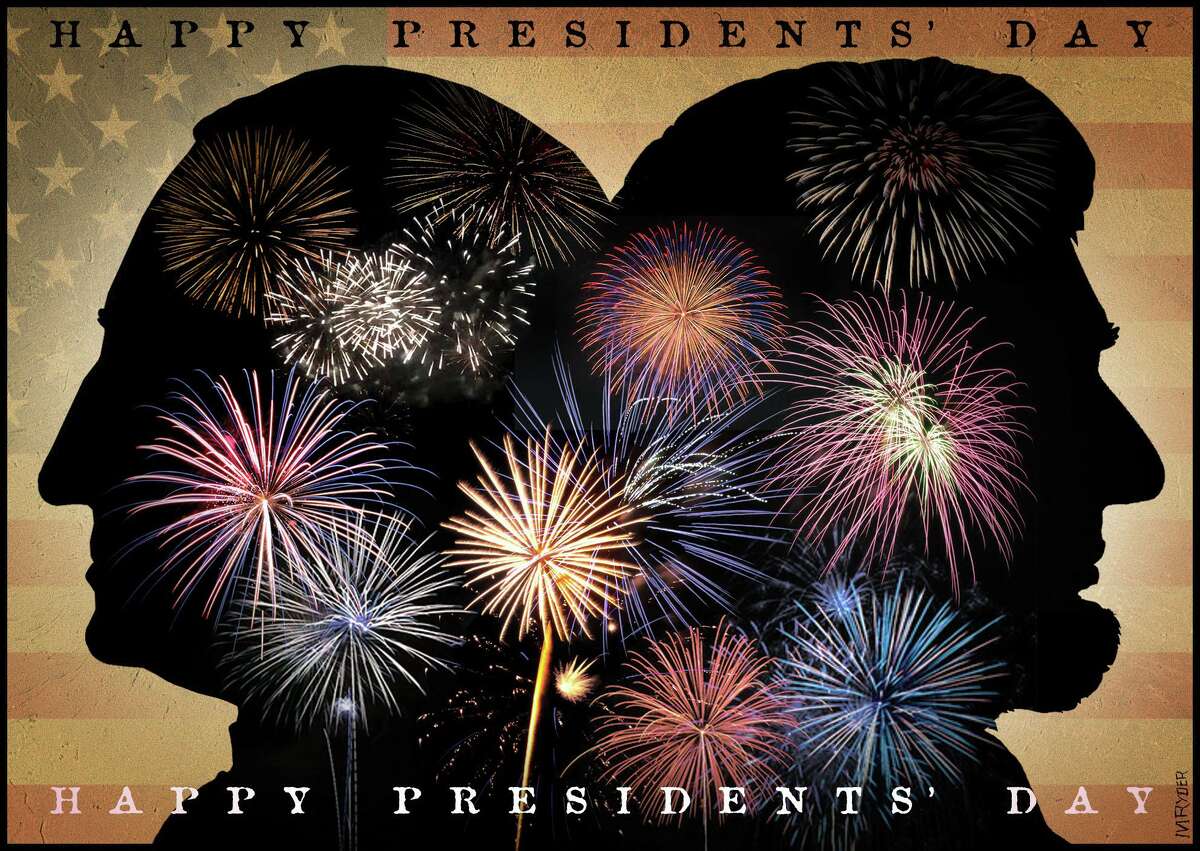 This artwork by M. Ryder refers to Presidents Day.