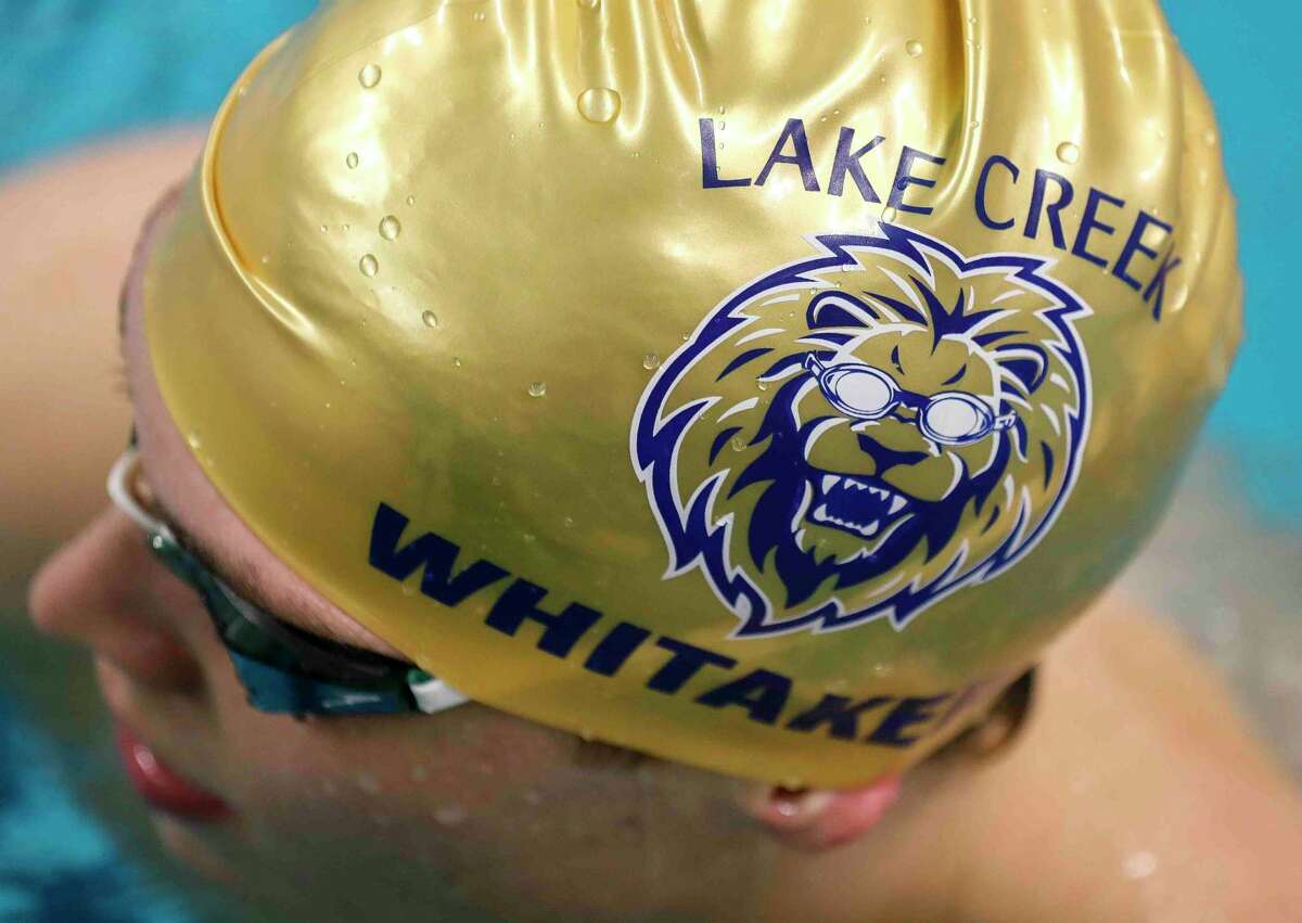 Lake Creek during the UIL State Swimming and Diving Championships at Lee & Joe Jamail Texas Swimming Center, Saturday, Feb. 19, 2022, in Austin.