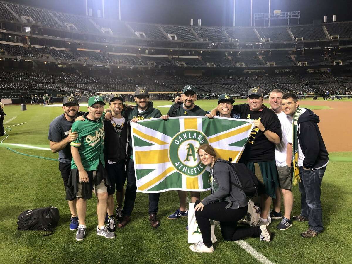 British fans of the A’s regularly meet up to talk about the team — including at the Coliseum.
