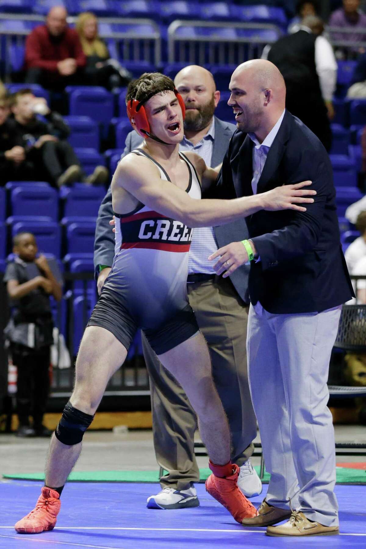 Thomas wins first Caney Creek state wrestling championship