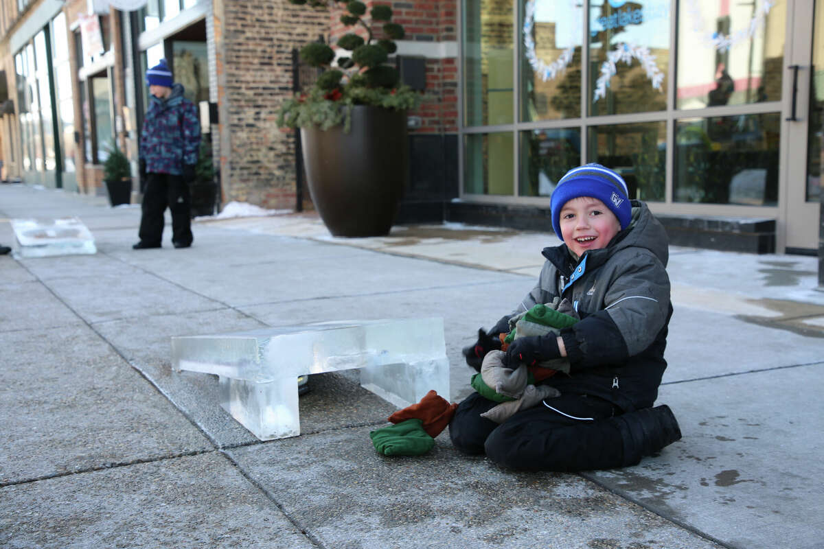 Twenty different ice sculptures and games scattered were throughout the sidewalks downtown during the Winter Wanderland on Sunday, Feb. 20, 2022.