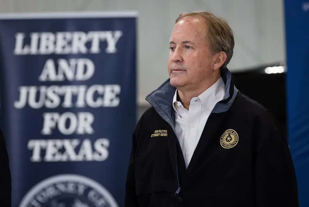 Attorney General Ken Paxton at a border security briefing in Edinburg on January. The four whistleblowers who sued Paxton after he fired them for accusing him of bribery and abuse of office are speaking out against him publicly for the first time since filing their lawsuit.