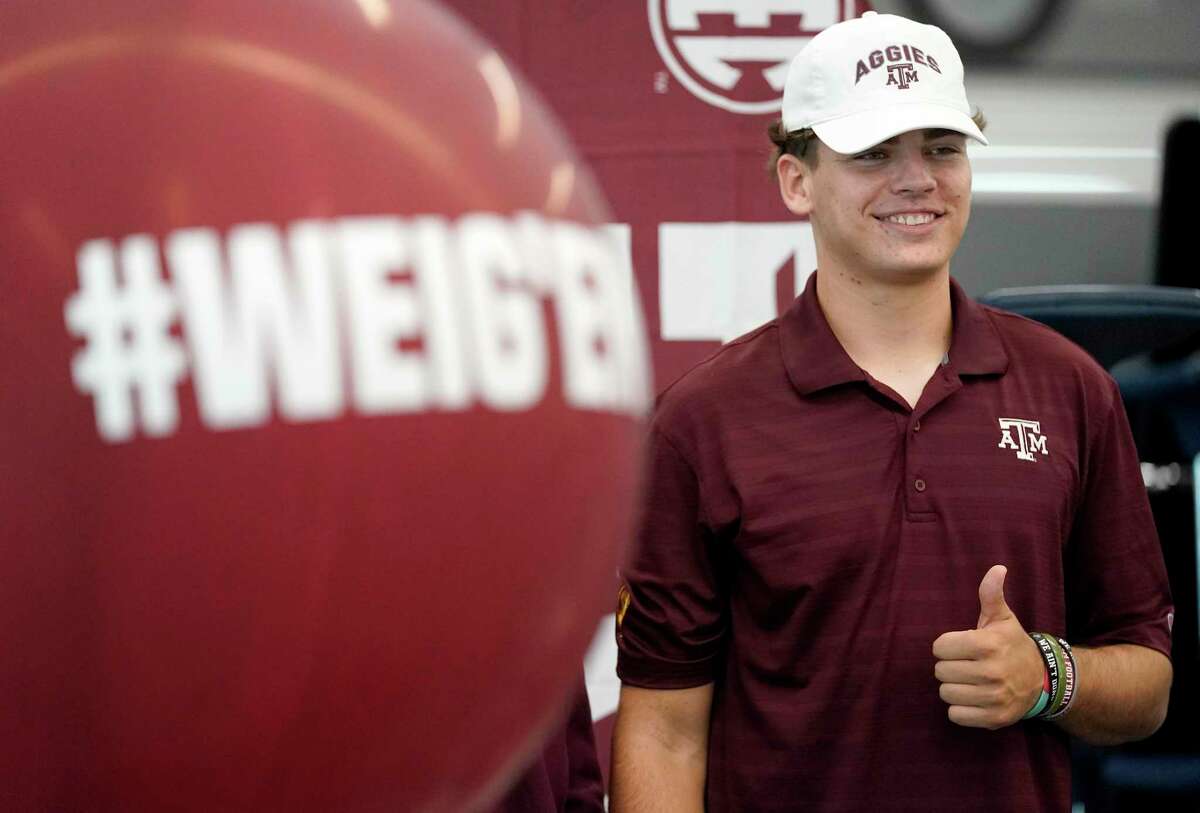 Bridgeland’s Conner Weigman has pitched future “Weig ’Em” shirts (a spinoff of A&M’s “Gig ’Em”) via social media and appears to be one of the two early enrollees with an official NIL deal.
