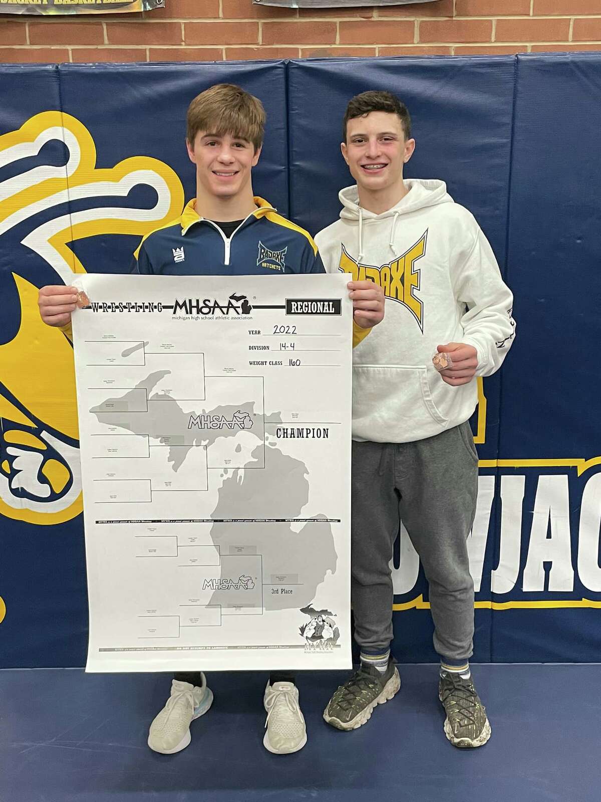 Bad Axe wrestlers Sam Hass and Logan Miles advanced to state competition in their weight classes.