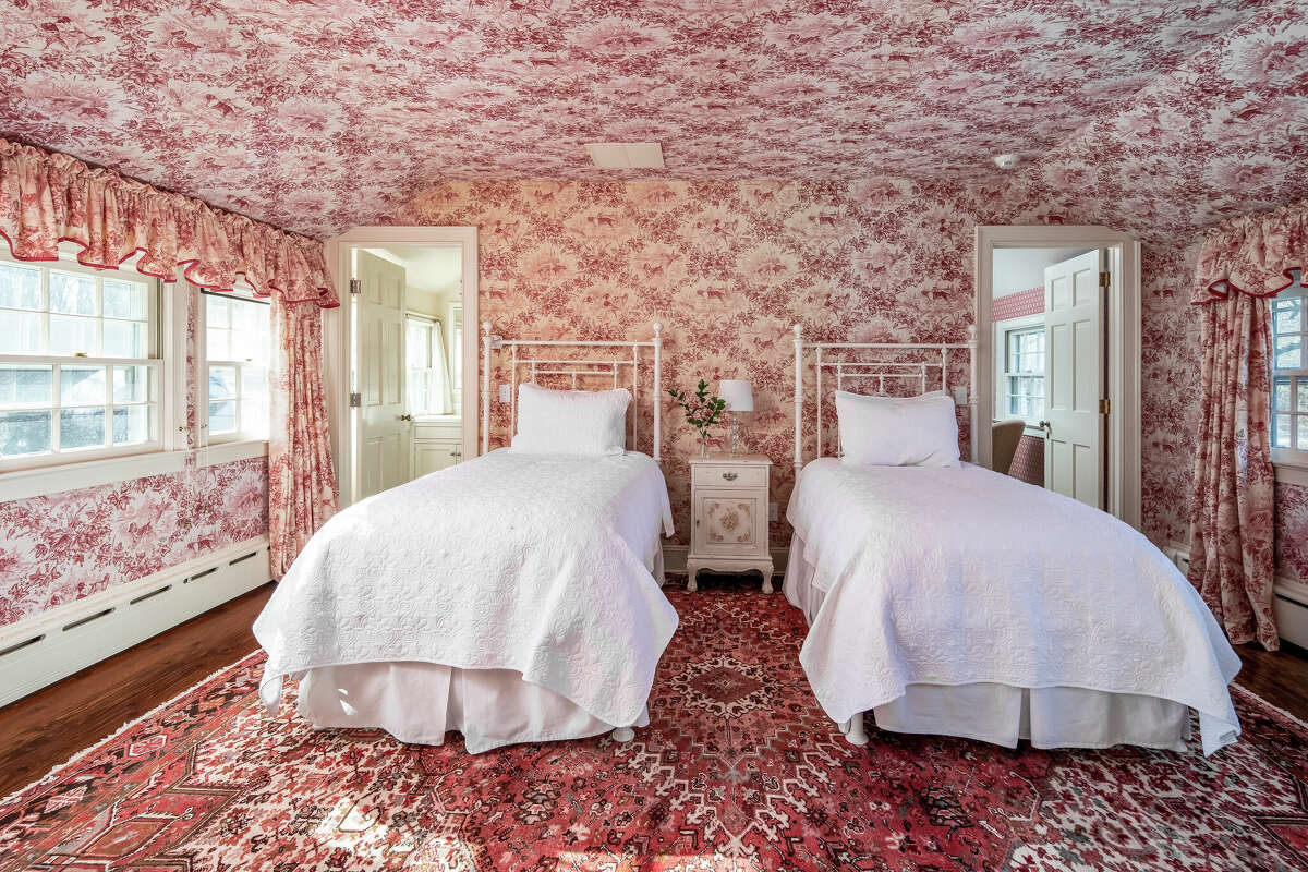 A bedroom in the home on 36 Dans Highway in New Canaan, Conn. 