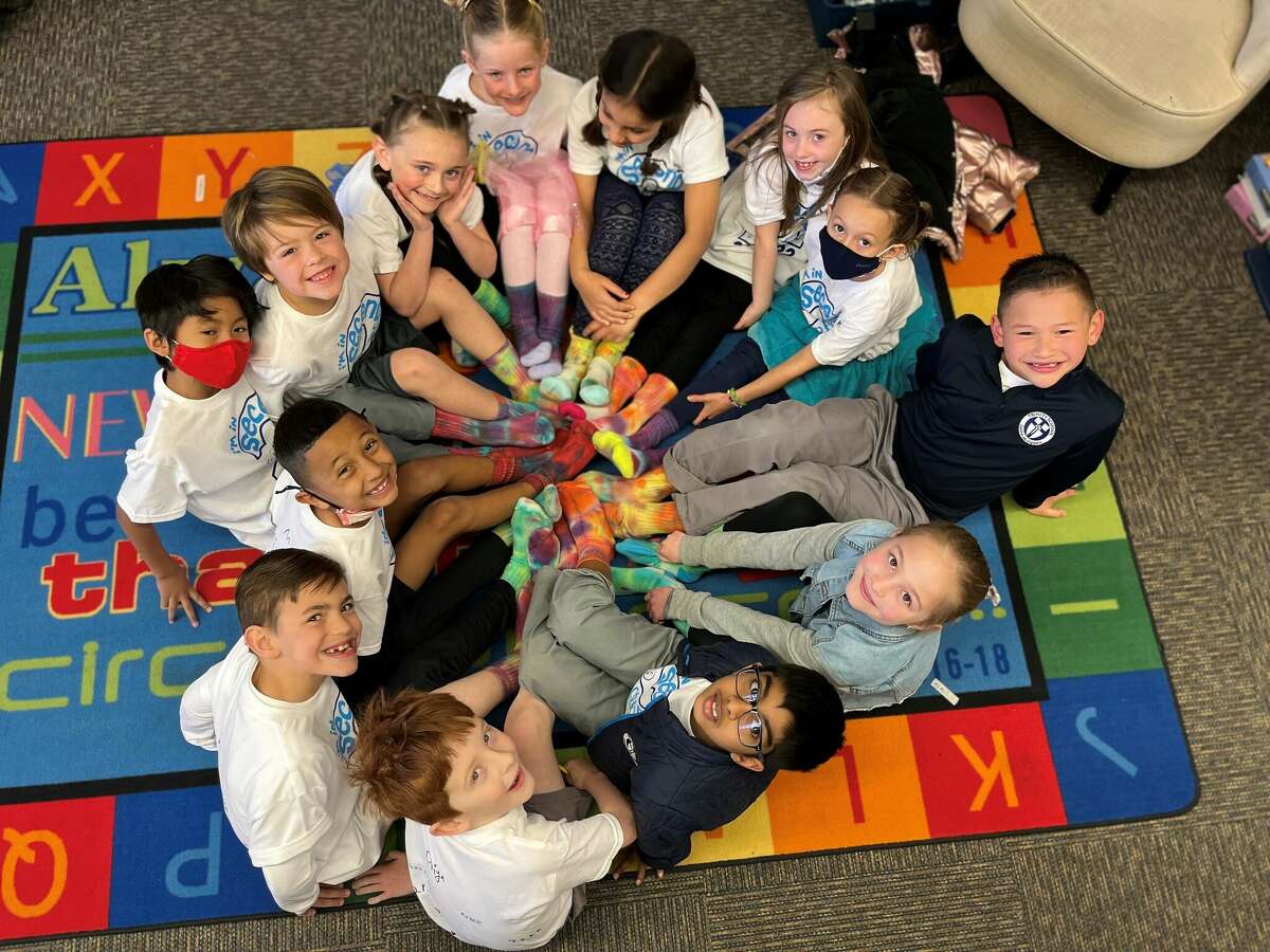 Trinity School Preschool and Lower School students celebrated “Twosday,” 2.22.22 by wearing tutus, tie-dye, two-themed accessories, and tube socks at school “two-day.”