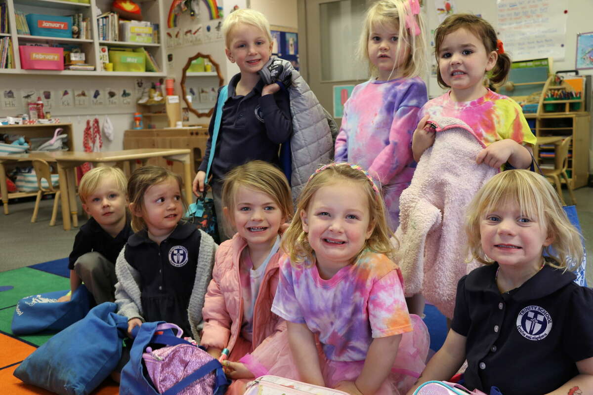 Trinity School Preschool and Lower School students celebrated “Twosday,” 2.22.22 by wearing tutus, tie-dye, two-themed accessories, and tube socks at school “two-day.”