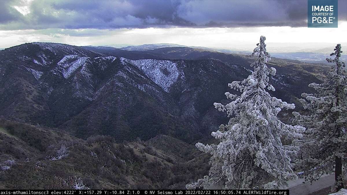 Snow seen covering some of the highest peaks in Northern California