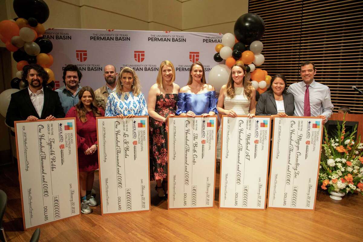 The Midland Entrepreneurial Challenge awarded funds to new businesses in town Tuesday, Feb. 22, 2022 at Wagner Noël Performing Arts Center Rea-Greathouse Recital Hall. Jacy Lewis/Reporter-Telegram