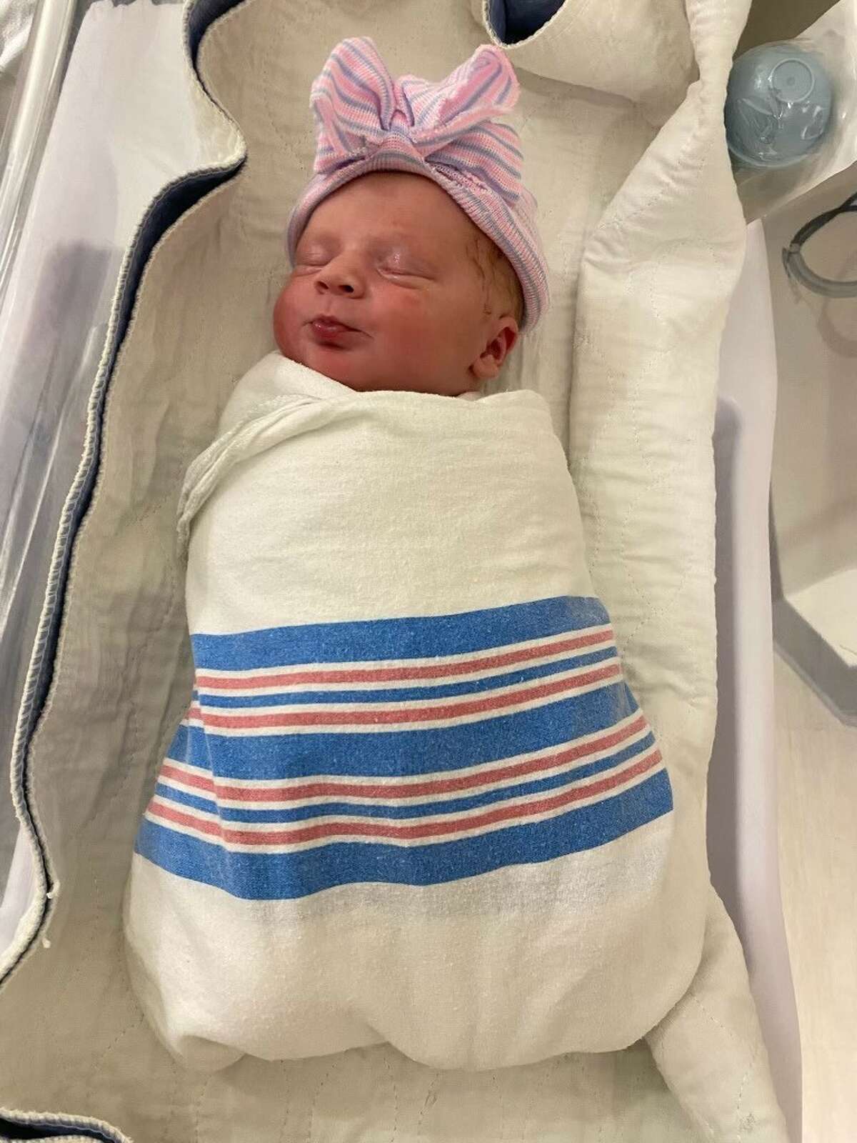 Newborn Presley Vaclavik, who was born on 2-22-2022 at 2:22 am. 