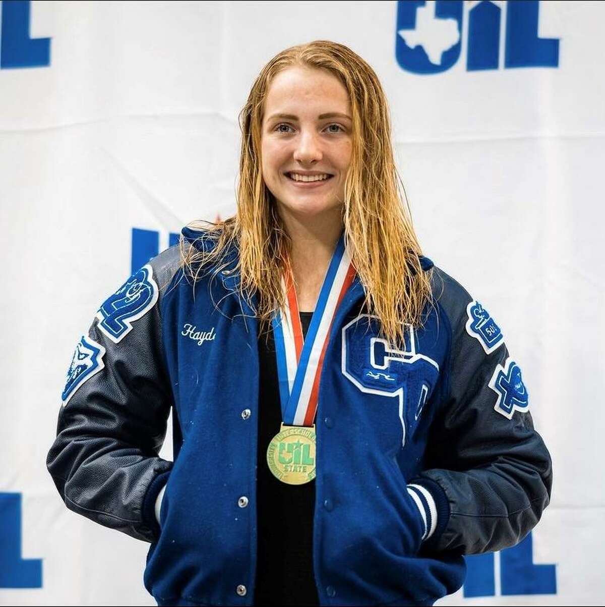 Cypress Creek senior Hayden Miller won two gold medals at the UIL State Swimming and Diving Championships at Lee & Joe Jamail Texas Swimming Center, Saturday, Feb. 19, 2022, in Austin.