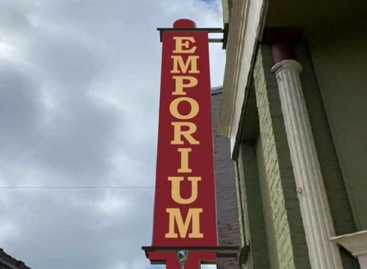 An artists concept for a new sign for Port City Emporium at its new location on River Street.