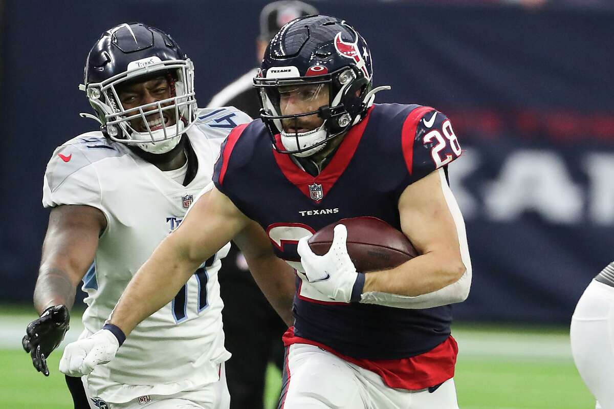 Rex Burkhead’s 427 rushing yards last season marked the lowest team-leading total in Texans history.
