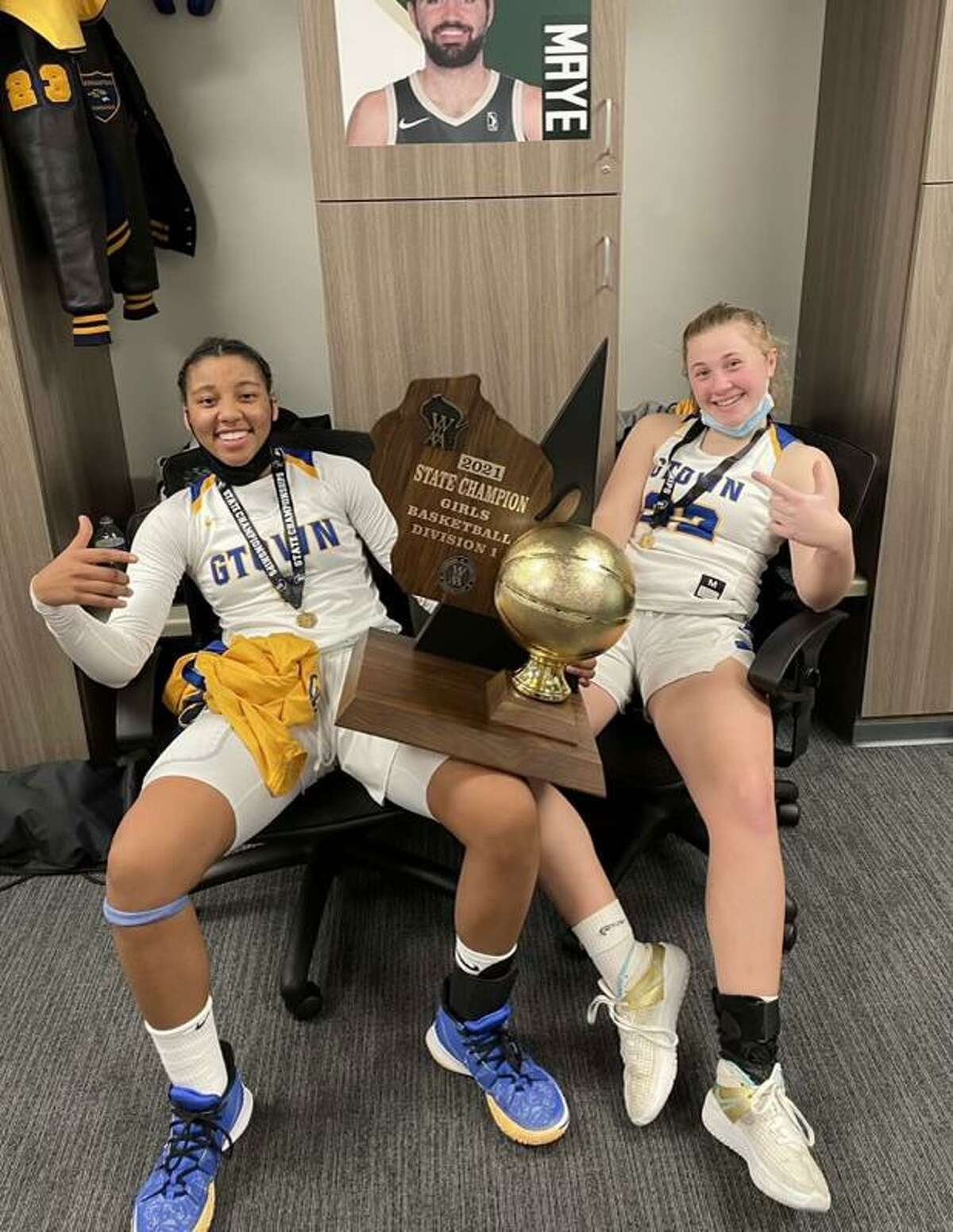 Emilie Wizner and KK Arnold have been teammates since Arnold was in third grade. The two helped led Germantown High School to its first state championship in 2021.