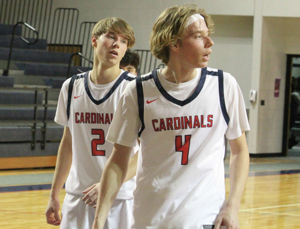 Dawson (2) and Mason Dunn (4) combined for 30 points in Wednesday's 75-46 win over Grant, which clinched at least a share of the CSAA Gold title for Big Rapids.