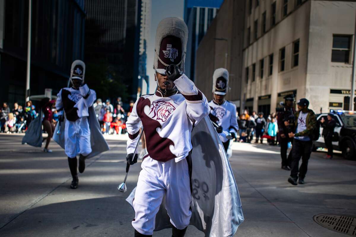 Texas Southern University's Ocean of Soul marching in the 2022 MLK parade in Houston.