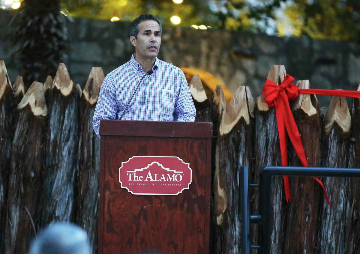 Then-Texas Land Commissioner George P. Bush, attending an Alamo event in 2021, guided the historic mission and battle site through a period of change during his eight years as Texas land commissioner. Bush now is focusing on his private law practice, but is leaving the door open to a future possible run for public office.