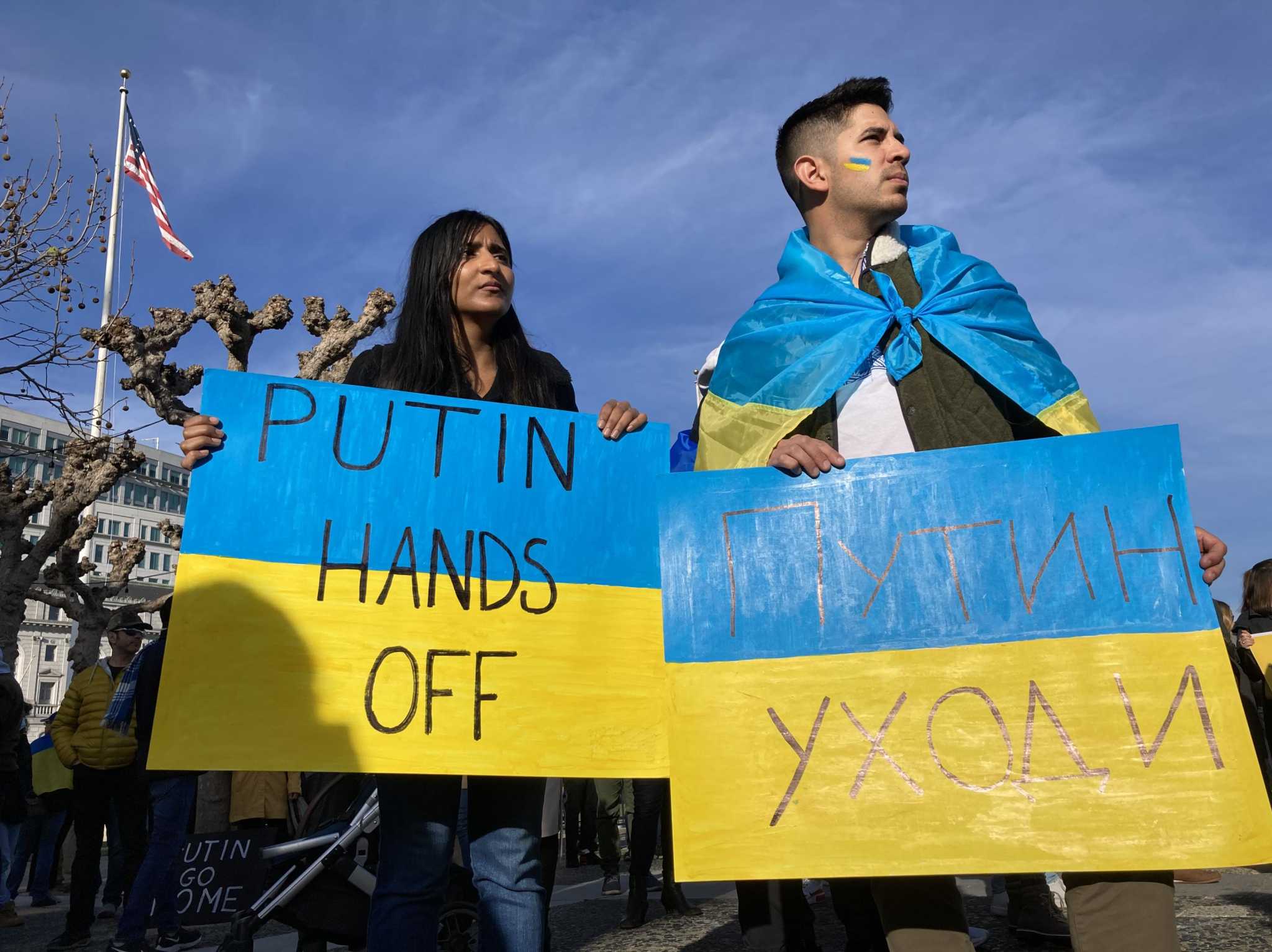 'Our worst nightmare has come true': Bay Area Ukrainians rally to support their homeland under Russian attack - Vimarsana News