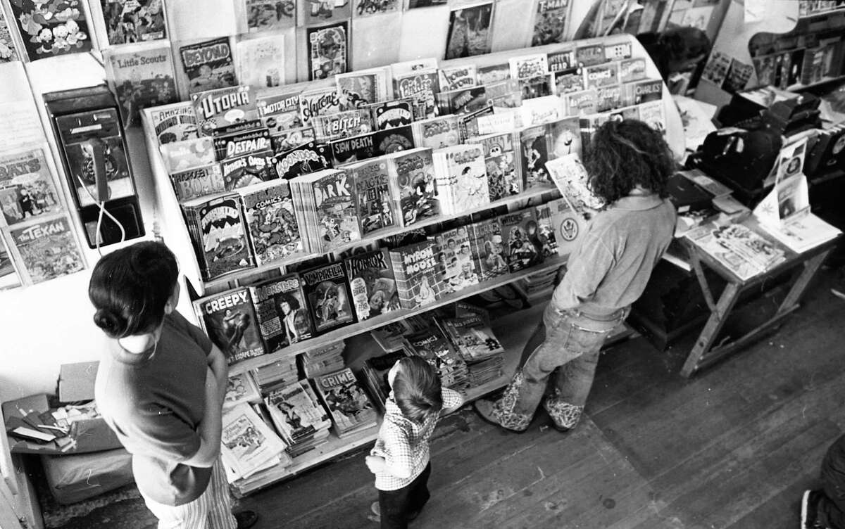 November 17, 1971: A scene at the San Francisco Comic Book Company.  When Gary Arlington first opened the Mission District store in 1968, he accepted food stamps for comic books, using them to buy his own groceries.