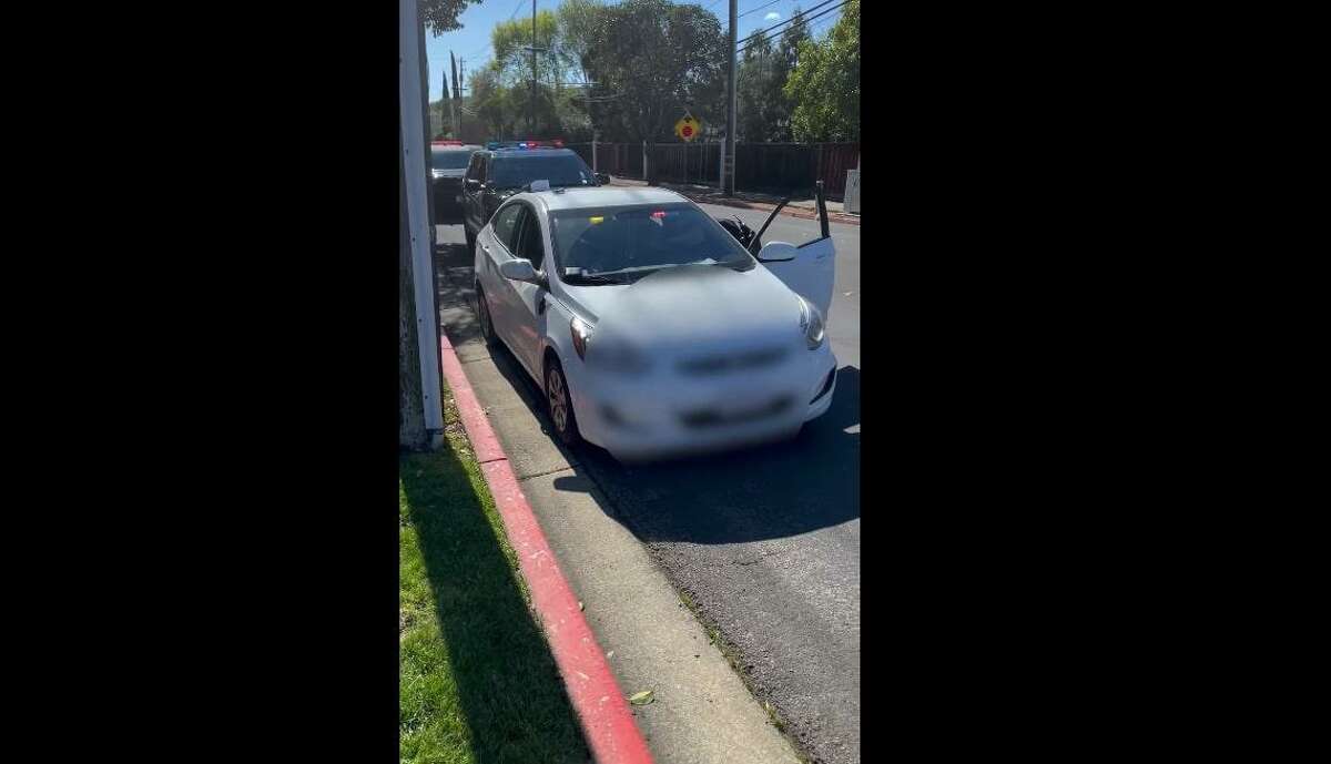 Police said they arrested a person suspected of impersonating a police officer in Concord, Calif. The person was allegedly driving a white vehicle outfitted with a “police” marking on the side.