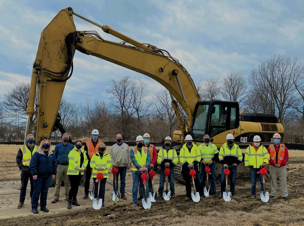 Ground was broken this week for Illinois American Water's new 16,000-square-foot center in Jerseyville. Pictured second from right is Jerseyville Mayor William Russell with the entire design/build project team.