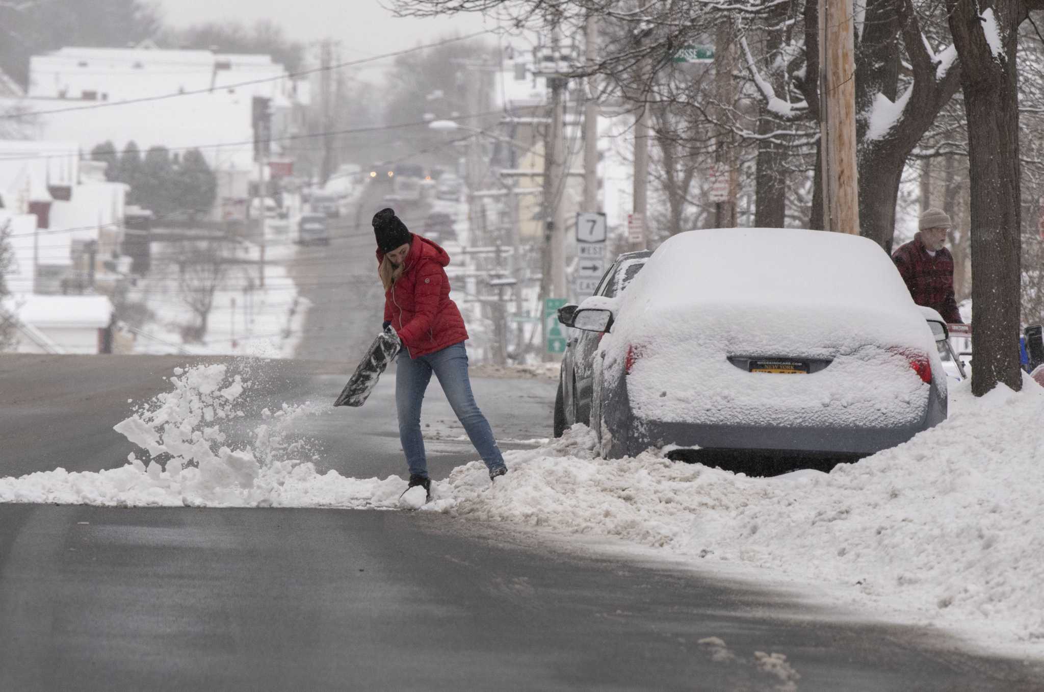Snow and sleet totals for Albany, the Capital Region and Hudson Valley